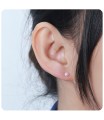 Stud Earring Plain Pearl STP-12